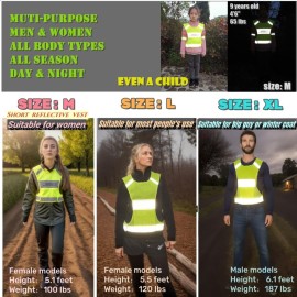 IDOU Reflective Vest Safety Running Gear with Pocket, Ultralight &Adjustable Waist&360High Visibility for Running,Jogging,Biking,Motorcycle,Walking,Women & Men/Neon Yellow/L IDOU Reflective Vest Safety Running Gear with Pocket, Ultralight &Adjustable Waist&360High Visibility for Running,Jogging,Biking,Motorcycle,Walking,Women & Men/Neon Yellow/L