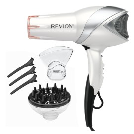 REVLON Infrared Hair Dryer with Diffuser - Ionic Blow Dryer, Diffuser, and Concentrator, Infrared Heat Technology to Prevent Over-Drying for Shiny, Soft Hair with Natural Moisture (White) REVLON Infrared Hair Dryer with Diffuser - Ionic Blow Dryer, Diffuser, and Concentrator, Infrared Heat Technology to Prevent Over-Drying for Shiny, Soft Hair with Natural Moisture (White)