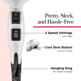 REVLON Infrared Hair Dryer with Diffuser - Ionic Blow Dryer, Diffuser, and Concentrator, Infrared Heat Technology to Prevent Over-Drying for Shiny, Soft Hair with Natural Moisture (White) REVLON Infrared Hair Dryer with Diffuser - Ionic Blow Dryer, Diffuser, and Concentrator, Infrared Heat Technology to Prevent Over-Drying for Shiny, Soft Hair with Natural Moisture (White)