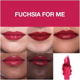 Maybelline Color Sensational Made for All Lipstick, Crisp Lip Color & Hydrating Formula, Fuchsia For Me, Bright Pinky Red, 1 Count Maybelline Color Sensational Made for All Lipstick, Crisp Lip Color & Hydrating Formula, Fuchsia For Me, Bright Pinky Red, 1 Count
