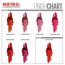 Maybelline Color Sensational Made for All Lipstick, Crisp Lip Color & Hydrating Formula, Fuchsia For Me, Bright Pinky Red, 1 Count Maybelline Color Sensational Made for All Lipstick, Crisp Lip Color & Hydrating Formula, Fuchsia For Me, Bright Pinky Red, 1 Count