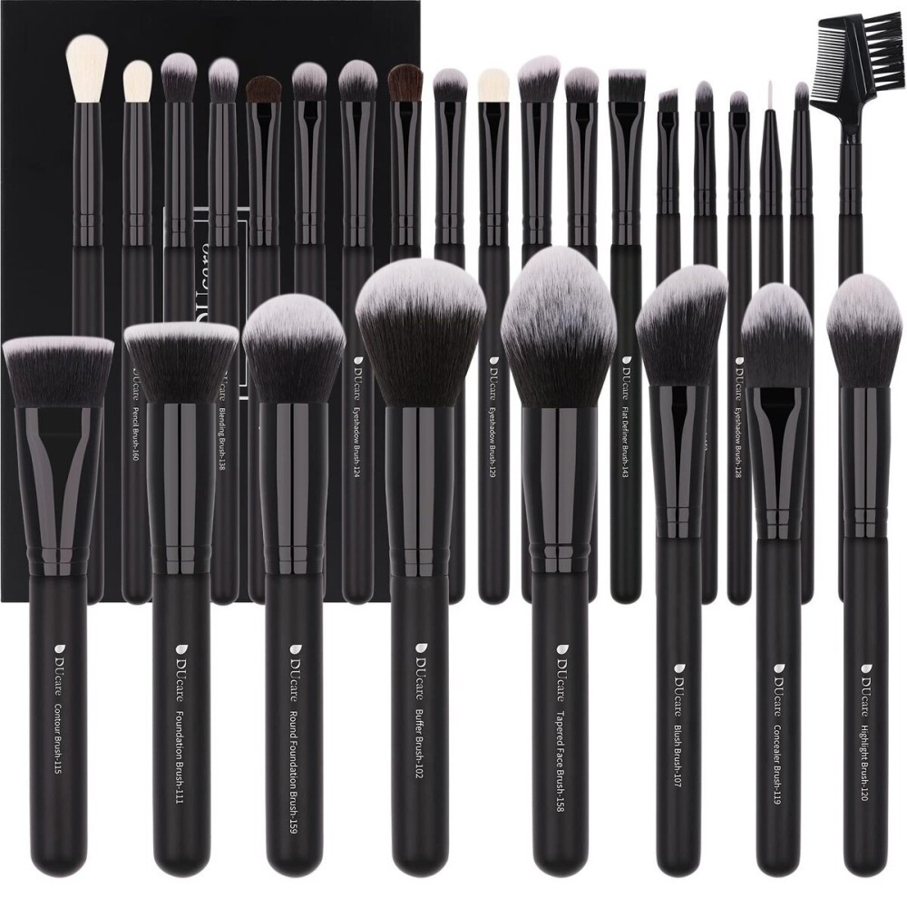 DUcare Professional Makeup Brushes Set 27Pcs Makeup Brush Set Premium Synthetic Kabuki Foundation Blending Face Powder Blush Concealers Eye Shadows Brushes DUcare Professional Makeup Brushes Set 27Pcs Makeup Brush Set Premium Synthetic Kabuki Foundation Blending Face Powder Blush Concealers Eye Shadows Brushes