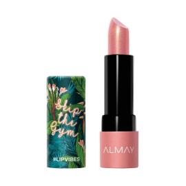 Almay Lip Vibes Lipstick with Vitamin E Oil & Shea Butter, Matte Finish, Hypoallergenic, Skip The Gym, 0.14 Oz