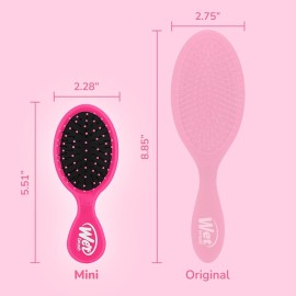 Wet Brush Mini Detangler Hair Brush, Pink, Detangling Travel Hairbrush, Ultra-Soft IntelliFlex Bristles Glide Through Tangles with Ease, Pain-Free, All Hair Types Wet Brush Mini Detangler Hair Brush, Pink, Detangling Travel Hairbrush, Ultra-Soft IntelliFlex Bristles Glide Through Tangles with Ease, Pain-Free, All Hair Types