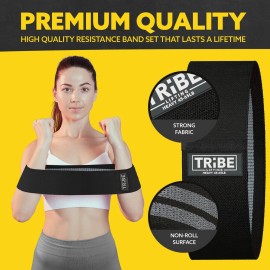 Tribe Lifting Fabric Resistance Bands for Exercise - Hip Bands for Working Out Legs, Glutes, Knees and Thighs for Men and Women - Cloth Circle Booty Bands for Physical Therapy (Gray) Tribe Lifting Fabric Resistance Bands for Exercise - Hip Bands for Working Out Legs, Glutes, Knees and Thighs for Men and Women - Cloth Circle Booty Bands for Physical Therapy (Gray)