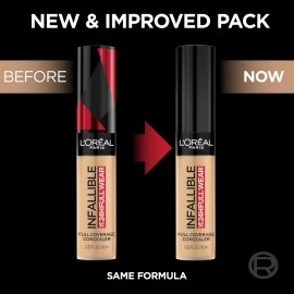 L\'Oreal Paris Makeup Infallible Full Wear Waterproof Matte Concealer, Full Coverage, Cashmere, 0.33 fl. oz. L\'Oreal Paris Makeup Infallible Full Wear Waterproof Matte Concealer, Full Coverage, Cashmere, 0.33 fl. oz.