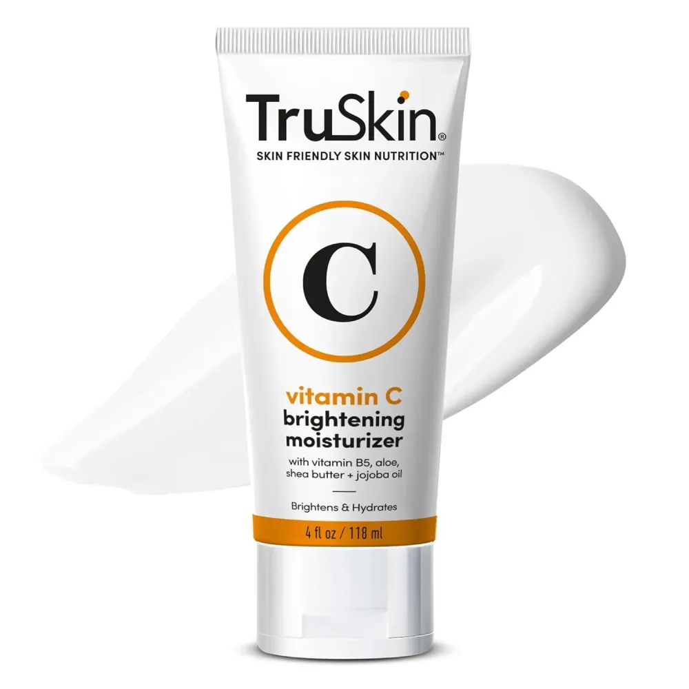 TruSkin Vitamin C Cream for Face - Brightening Moisturizer, Anti Aging, Hydrating, Skin Wrinkle Cream - Vitamin B5, Vitamin E, Jojoba Oil, Aloe Vera & Green Tea, 4 Fl Oz TruSkin Vitamin C Cream for Face - Brightening Moisturizer, Anti Aging, Hydrating, Skin Wrinkle Cream - Vitamin B5, Vitamin E, Jojoba Oil, Aloe Vera & Green Tea, 4 Fl Oz