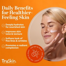 TruSkin Vitamin C Cream for Face - Brightening Moisturizer, Anti Aging, Hydrating, Skin Wrinkle Cream - Vitamin B5, Vitamin E, Jojoba Oil, Aloe Vera & Green Tea, 4 Fl Oz TruSkin Vitamin C Cream for Face - Brightening Moisturizer, Anti Aging, Hydrating, Skin Wrinkle Cream - Vitamin B5, Vitamin E, Jojoba Oil, Aloe Vera & Green Tea, 4 Fl Oz