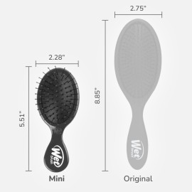 Wet Brush Detangling Brush, Mini Detangler Brush (Black) - Wet & Dry Tangle-Free Hair Brush for Women & Men - No Tangle Soft & Flexible Bristles for Straight, Curly, & Thick Hair Wet Brush Detangling Brush, Mini Detangler Brush (Black) - Wet & Dry Tangle-Free Hair Brush for Women & Men - No Tangle Soft & Flexible Bristles for Straight, Curly, & Thick Hair