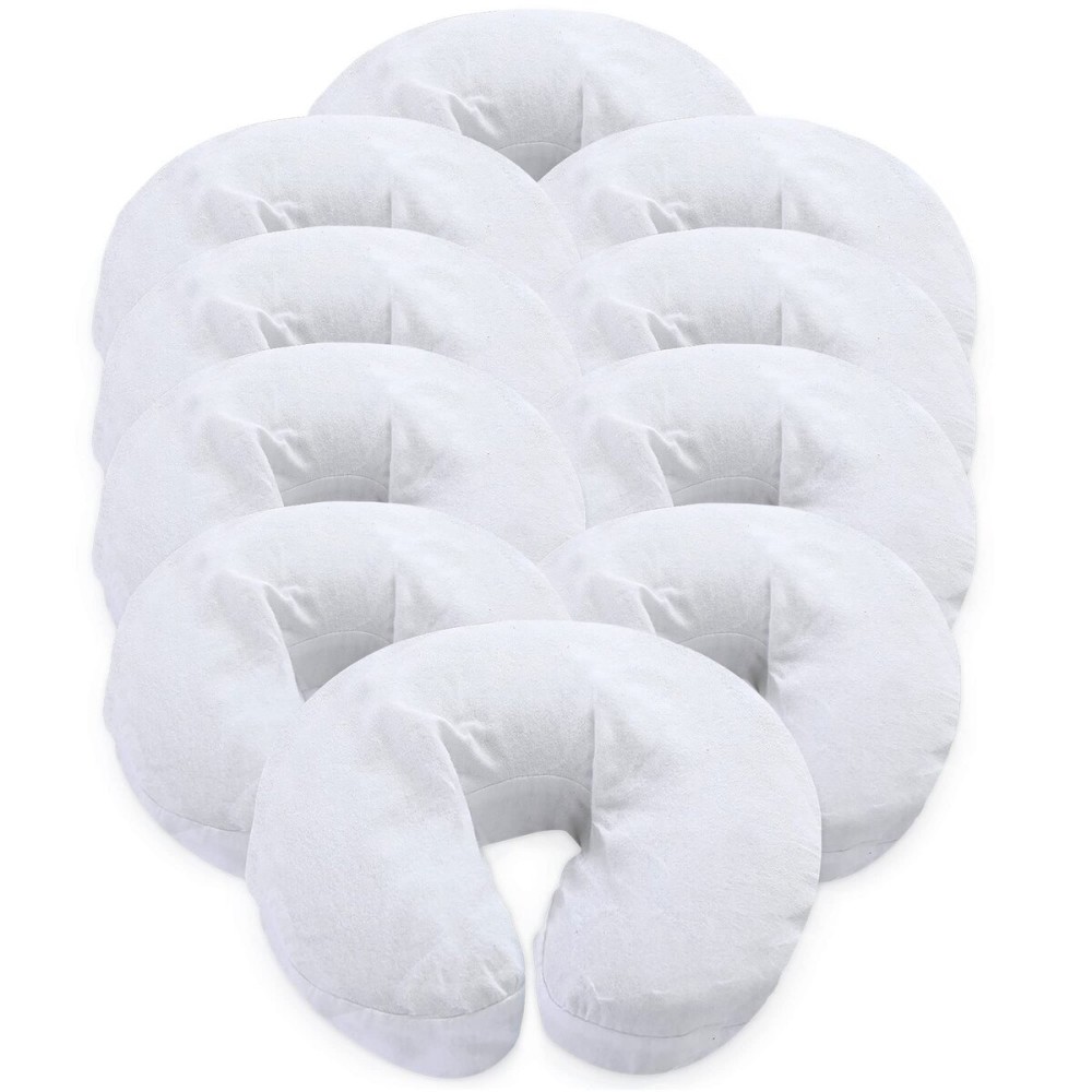London Linens Pack of 10, Premium Extra Thick 100% Cotton Flannel Massage Tables Face Cradle Covers Cozies Fitted - Includes 10 pcs (White) London Linens Pack of 10, Premium Extra Thick 100% Cotton Flannel Massage Tables Face Cradle Covers Cozies Fitted - Includes 10 pcs (White)