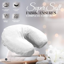London Linens Pack of 10, Premium Extra Thick 100% Cotton Flannel Massage Tables Face Cradle Covers Cozies Fitted - Includes 10 pcs (White) London Linens Pack of 10, Premium Extra Thick 100% Cotton Flannel Massage Tables Face Cradle Covers Cozies Fitted - Includes 10 pcs (White)