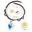 Joy Bang Princess Cosplay Necklace, Necklace for Women Costume, Magical Necklace Halloween Costume Halloween Party Favors (Blue) Dress Up Accessories