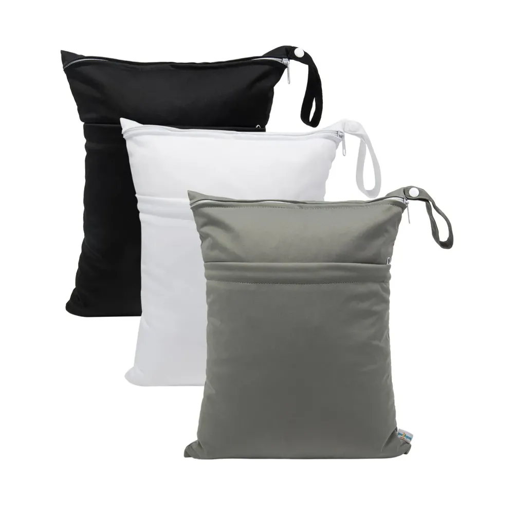 babygoal Wet Dry Bags 3 Pack, Waterproof Reusable Travel Bags for Swimsuits, Baby Cloth Diapers, Beach, Pool, Gym Bag & Wet Clothes with 2 Pockets L-BWG babygoal Wet Dry Bags 3 Pack, Waterproof Reusable Travel Bags for Swimsuits, Baby Cloth Diapers, Beach, Pool, Gym Bag & Wet Clothes with 2 Pockets L-BWG