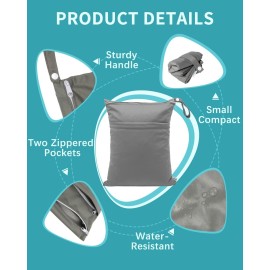 babygoal Wet Dry Bags 3 Pack, Waterproof Reusable Travel Bags for Swimsuits, Baby Cloth Diapers, Beach, Pool, Gym Bag & Wet Clothes with 2 Pockets L-BWG babygoal Wet Dry Bags 3 Pack, Waterproof Reusable Travel Bags for Swimsuits, Baby Cloth Diapers, Beach, Pool, Gym Bag & Wet Clothes with 2 Pockets L-BWG