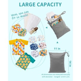 babygoal Wet Dry Bags 3 Pack, Waterproof Reusable Travel Bags for Swimsuits, Baby Cloth Diapers, Beach, Pool, Gym Bag & Wet Clothes with 2 Pockets L-BWG babygoal Wet Dry Bags 3 Pack, Waterproof Reusable Travel Bags for Swimsuits, Baby Cloth Diapers, Beach, Pool, Gym Bag & Wet Clothes with 2 Pockets L-BWG