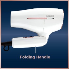 Conair Hair Dryer, Worldwide Travel Hair Dryer with Smart Voltage Technology and Folding Handle, Includes Concentrator Conair Hair Dryer, Worldwide Travel Hair Dryer with Smart Voltage Technology and Folding Handle, Includes Concentrator