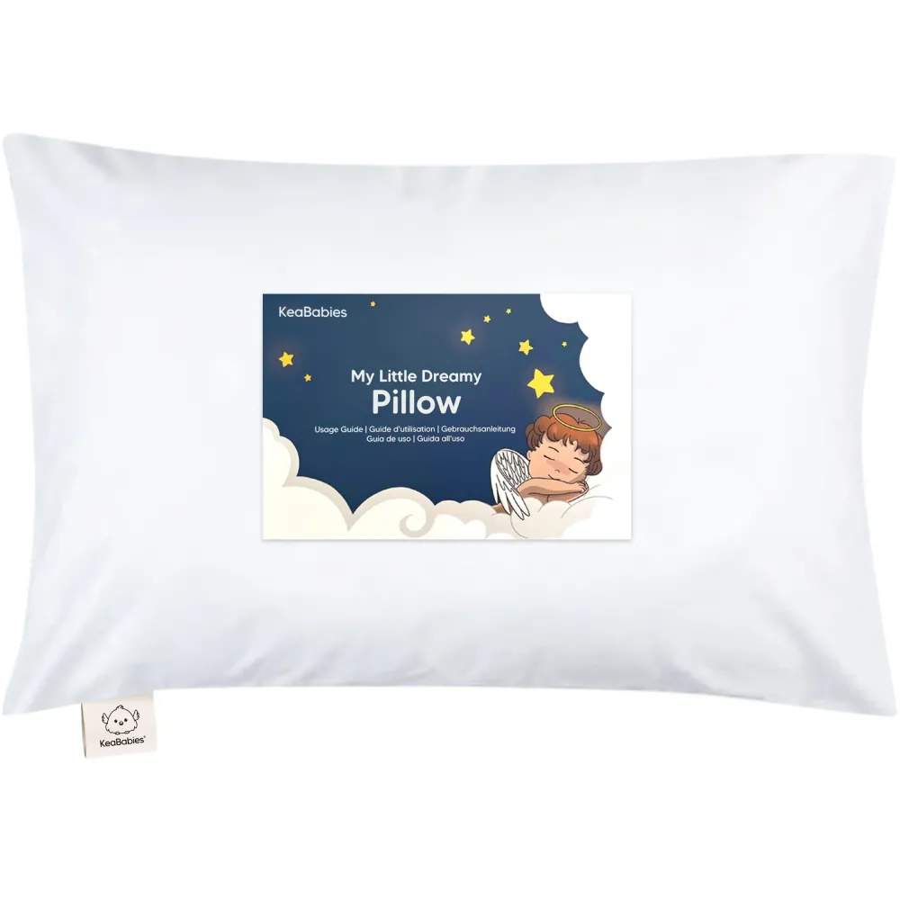 Toddler Pillow with Pillowcase - 13x18 My Little Dreamy Kids Travel Bed Pillows for Sleeping, Organic Cotton Small Pillowcase, Soft & Breathable, Machine Washable, Toddlers 2-5 Years Old (Soft White) Toddler Pillow with Pillowcase - 13x18 My Little Dreamy Kids Travel Bed Pillows for Sleeping, Organic Cotton Small Pillowcase, Soft & Breathable, Machine Washable, Toddlers 2-5 Years Old (Soft White)