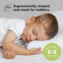 Toddler Pillow with Pillowcase - 13x18 My Little Dreamy Kids Travel Bed Pillows for Sleeping, Organic Cotton Small Pillowcase, Soft & Breathable, Machine Washable, Toddlers 2-5 Years Old (Soft White) Toddler Pillow with Pillowcase - 13x18 My Little Dreamy Kids Travel Bed Pillows for Sleeping, Organic Cotton Small Pillowcase, Soft & Breathable, Machine Washable, Toddlers 2-5 Years Old (Soft White)