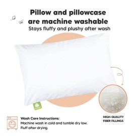Toddler Pillow with Pillowcase - 13x18 My Little Dreamy Kids Travel Bed Pillows for Sleeping, Organic Cotton Small Pillowcase, Soft & Breathable, Machine Washable, Toddlers 2-5 Years Old (Soft White) Toddler Pillow with Pillowcase - 13x18 My Little Dreamy Kids Travel Bed Pillows for Sleeping, Organic Cotton Small Pillowcase, Soft & Breathable, Machine Washable, Toddlers 2-5 Years Old (Soft White)