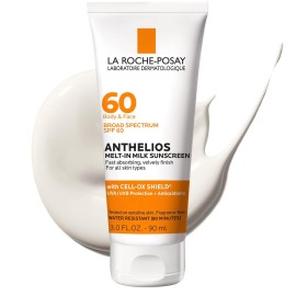 La Roche-Posay Anthelios Melt-In Milk Sunscreen SPF 60, Sunscreen For Body & Face, Broad Spectrum SPF + Antioxidants, Oil Free, Lightweight & Fast Absorbing, Oxybenzone Free La Roche-Posay Anthelios Melt-In Milk Sunscreen SPF 60, Sunscreen For Body & Face, Broad Spectrum SPF + Antioxidants, Oil Free, Lightweight & Fast Absorbing, Oxybenzone Free