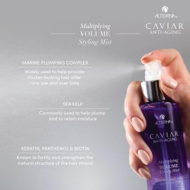 Alterna Haircare CAVIAR Anti-Aging Multiplying Volume Styling Mist, 5 Fl Oz | For Fine, Thin Hair | Light Hold | Create Instant Volume and Thickness | Sulfate Free Alterna Haircare CAVIAR Anti-Aging Multiplying Volume Styling Mist, 5 Fl Oz | For Fine, Thin Hair | Light Hold | Create Instant Volume and Thickness | Sulfate Free