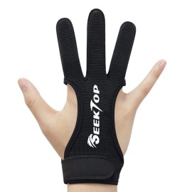 Archery Gloves Shooting Hunting Leather Three Fing..