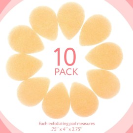 10 Pack Facial Sponge for Daily Deep Cleansing - Regular Buff Style Exfoliating Pads for Removing Dead Skin, Dirt & Makeup - Normal to Oily - Made in The USA - Reusable Puf - Natural 10 Pack Facial Sponge for Daily Deep Cleansing - Regular Buff Style Exfoliating Pads for Removing Dead Skin, Dirt & Makeup - Normal to Oily - Made in The USA - Reusable Puf - Natural