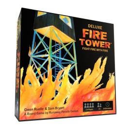 Runaway Parade Games Fire Tower Board Game Deluxe Edition- Fight Fire with Fire in This Fast-paced, Competitive Strategy Game | Easy to Learn | 10+ | 15-30 min