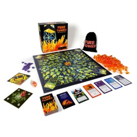 Runaway Parade Games Fire Tower Board Game Deluxe Edition- Fight Fire with Fire in This Fast-paced, Competitive Strategy Game | Easy to Learn | 10+ | 15-30 min