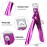 MelodySusie Acrylic Nail Clippers, Professional Nail Clippers Cutters for Acrylic Nails Fake Nail Tips, Adjustable Stainless Nail Trimmer, Manicure Tool for Salon Home Nail Art, Plum
