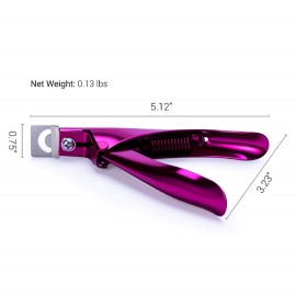 MelodySusie Acrylic Nail Clippers, Professional Nail Clippers Cutters for Acrylic Nails Fake Nail Tips, Adjustable Stainless Nail Trimmer, Manicure Tool for Salon Home Nail Art, Plum
