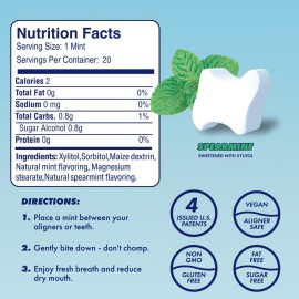 Movemints Clear Aligner Mints - Patented, Edible Alternative to Chewies - Freshen Breath and Improve Dry Mouth with Xylitol - Spearmint (3 Pack) Movemints Clear Aligner Mints - Patented, Edible Alternative to Chewies - Freshen Breath and Improve Dry Mouth with Xylitol - Spearmint (3 Pack)