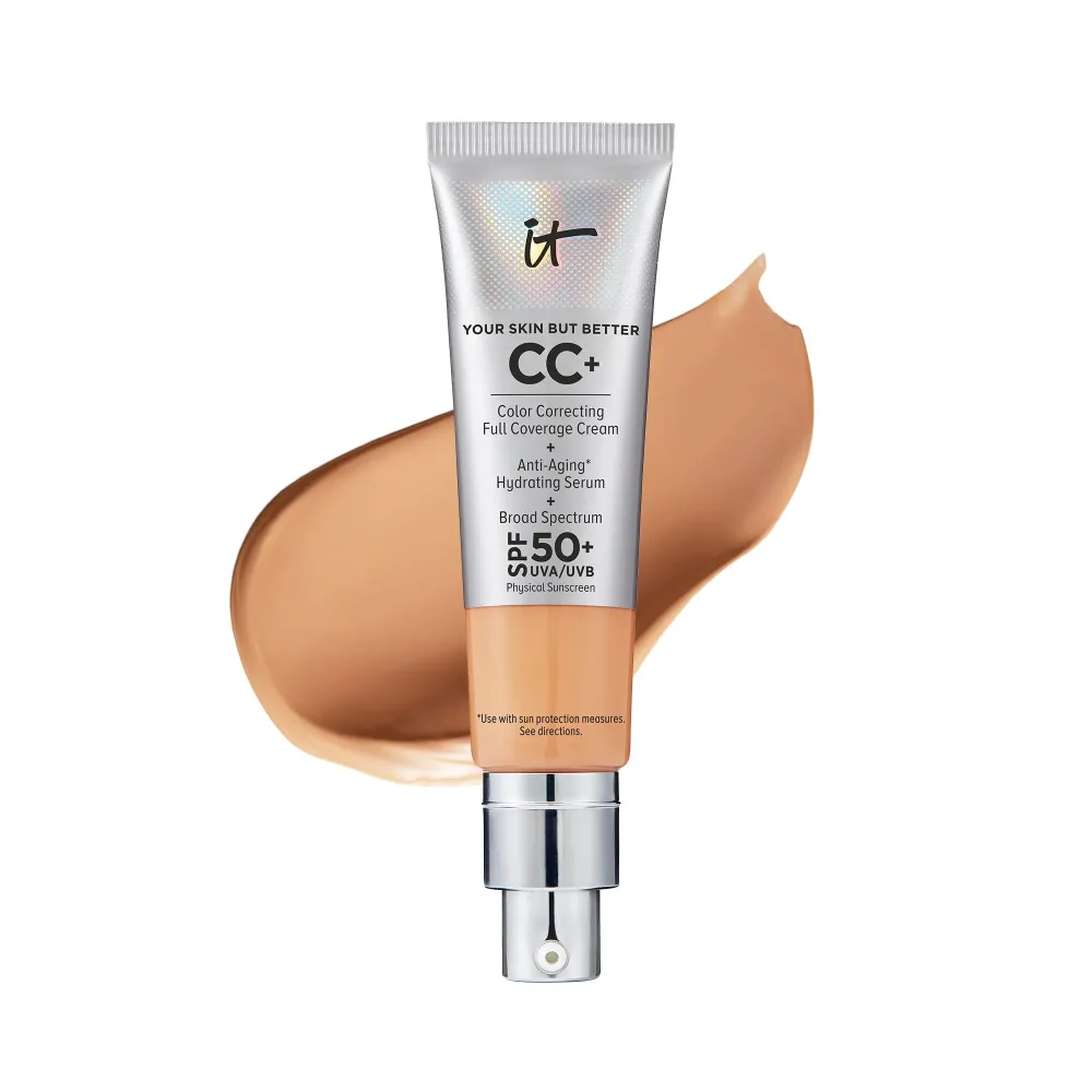 IT Cosmetics Your Skin But Better CC+ Cream, Neutral Tan - Color Correcting Cream, Full-Coverage Foundation, Hydrating Serum & SPF 50+ Sunscreen - Natural Finish - 1.08 fl oz IT Cosmetics Your Skin But Better CC+ Cream, Neutral Tan - Color Correcting Cream, Full-Coverage Foundation, Hydrating Serum & SPF 50+ Sunscreen - Natural Finish - 1.08 fl oz