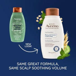 Aveeno Fresh Greens Blend Natural Volumizing Conditioner, Cucumber, Rosemary, for Fine Hair, 12 fl oz Aveeno Fresh Greens Blend Natural Volumizing Conditioner, Cucumber, Rosemary, for Fine Hair, 12 fl oz