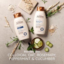 Aveeno Fresh Greens Blend Natural Volumizing Conditioner, Cucumber, Rosemary, for Fine Hair, 12 fl oz Aveeno Fresh Greens Blend Natural Volumizing Conditioner, Cucumber, Rosemary, for Fine Hair, 12 fl oz