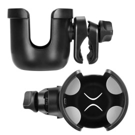 Accmor Stroller Cup Holder, Universal Cup Holder, Bike Cup Holder, 360 Rotatable Large Caliber Drinks Holder for Stroller, Bike, Wheelchair, Walker, Black Accmor Stroller Cup Holder, Universal Cup Holder, Bike Cup Holder, 360 Rotatable Large Caliber Drinks Holder for Stroller, Bike, Wheelchair, Walker, Black