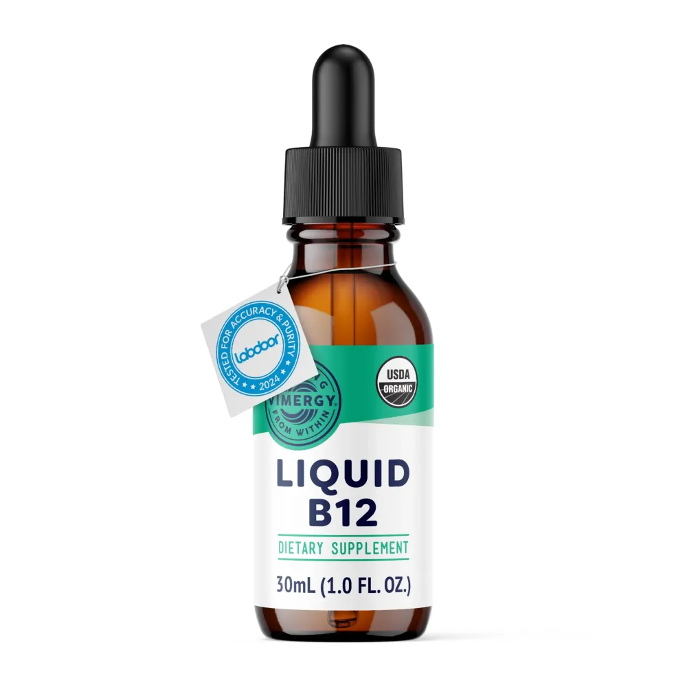 Vimergy Liquid B12 - Fast-Absorbing Brain Support - Energy Support Supplement - USDA Certified Organic, Vegan, Non-GMO - 30 Servings (30 mL) Vimergy Liquid B12 - Fast-Absorbing Brain Support - Energy Support Supplement - USDA Certified Organic, Vegan, Non-GMO - 30 Servings (30 mL)