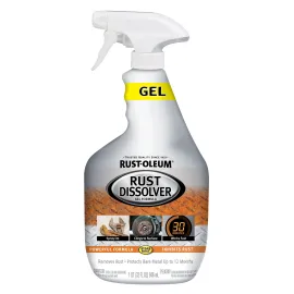 Rust-Oleum Rust Dissolver Trigger Spray Gel | Heavy-Duty Corrosion Remover for Metal Tools, Cars, Bikes, Grills, Bolts, Firearms & More | 32 oz