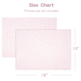 Zenssia Organic Cotton Toddler Pillowcase/Travel Pillowcase Pack of 2 Set 13x18 Inches with Envelope Closure - Soft & Breathable Baby Pillow Case Cover Pink Stripe Zenssia Organic Cotton Toddler Pillowcase/Travel Pillowcase Pack of 2 Set 13x18 Inches with Envelope Closure - Soft & Breathable Baby Pillow Case Cover Pink Stripe