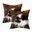 TOMWISH Pack of 2 Throw Pillow Covers Christmas Cowhide Printing Western 18x18 Pillow Cover,Decorative Throw Pillows Cushion Covers for Home Living Room Sofa Bedroom