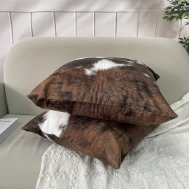 TOMWISH Pack of 2 Throw Pillow Covers Christmas Cowhide Printing Western 18x18 Pillow Cover,Decorative Throw Pillows Cushion Covers for Home Living Room Sofa Bedroom TOMWISH Pack of 2 Throw Pillow Covers Christmas Cowhide Printing Western 18x18 Pillow Cover,Decorative Throw Pillows Cushion Covers for Home Living Room Sofa Bedroom