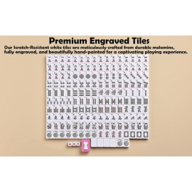 Mose Cafolo American Mahjong Set, Blue Paisley Carrying Bag,166 Premium White Tiles,4 All-in-One Color Rack/Pushers Complete Mahjong Tiles Set (Ma Jong, Mah-Jongg, Majiang) Mose Cafolo American Mahjong Set, Blue Paisley Carrying Bag,166 Premium White Tiles,4 All-in-One Color Rack/Pushers Complete Mahjong Tiles Set (Ma Jong, Mah-Jongg, Majiang)