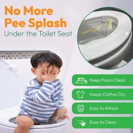 P-flector Toilet Seat Urine Guard (1-Pack) - Pee Splash Guard for Potty-Training Kids, Adults, Seniors & Special Needs Individuals - Fits Round, Elongated & Curved Toilet Seats P-flector Toilet Seat Urine Guard (1-Pack) - Pee Splash Guard for Potty-Training Kids, Adults, Seniors & Special Needs Individuals - Fits Round, Elongated & Curved Toilet Seats