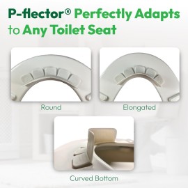 P-flector Toilet Seat Urine Guard (1-Pack) - Pee Splash Guard for Potty-Training Kids, Adults, Seniors & Special Needs Individuals - Fits Round, Elongated & Curved Toilet Seats P-flector Toilet Seat Urine Guard (1-Pack) - Pee Splash Guard for Potty-Training Kids, Adults, Seniors & Special Needs Individuals - Fits Round, Elongated & Curved Toilet Seats