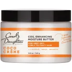 Carol\'s Daughter Coco Creme Coil Enhancing Moisture Butter, with Coconut Oil and Mango Butter, for Very Dry Curly Hair, Paraben and Silicone Free, 12 oz