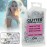 Hair Glitter Gel; Body & Face Glitter for Women/Kids (Large 3 Oz Silver) Moon & Stars; Iridescent Holograph Cosmetic Grade- Apply Without Glue, Easy to Take Off Keeps Skin Clean