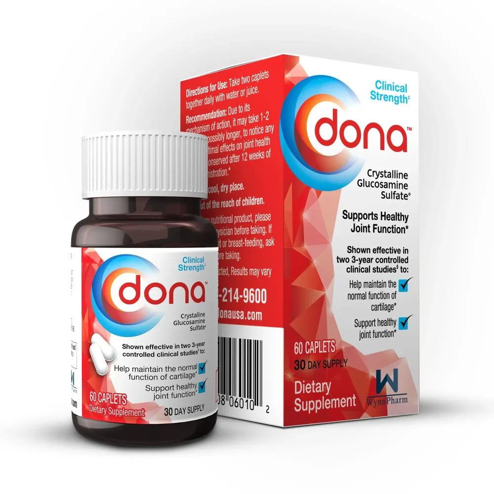 Dona Crystalline Glucosamine Sulfate, 750 Mg, Joint Supplement Pills for Knee Comfort & Joint Health Support, 750 Mg, 60 Count Dona Crystalline Glucosamine Sulfate, 750 Mg, Joint Supplement Pills for Knee Comfort & Joint Health Support, 750 Mg, 60 Count