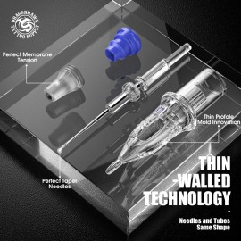 Dragonhawk Extreme Tattoo Needles - 20PCS Disposable Round Liner Cartridges 1203RL Professional Needles for Lining Work Fits Most Tattoo Machines Dragonhawk Extreme Tattoo Needles - 20PCS Disposable Round Liner Cartridges 1203RL Professional Needles for Lining Work Fits Most Tattoo Machines
