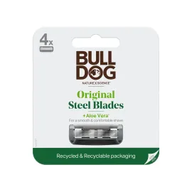 Bulldog Mens Skincare and Grooming Original Razor Blades Refills for Men, 4 Count