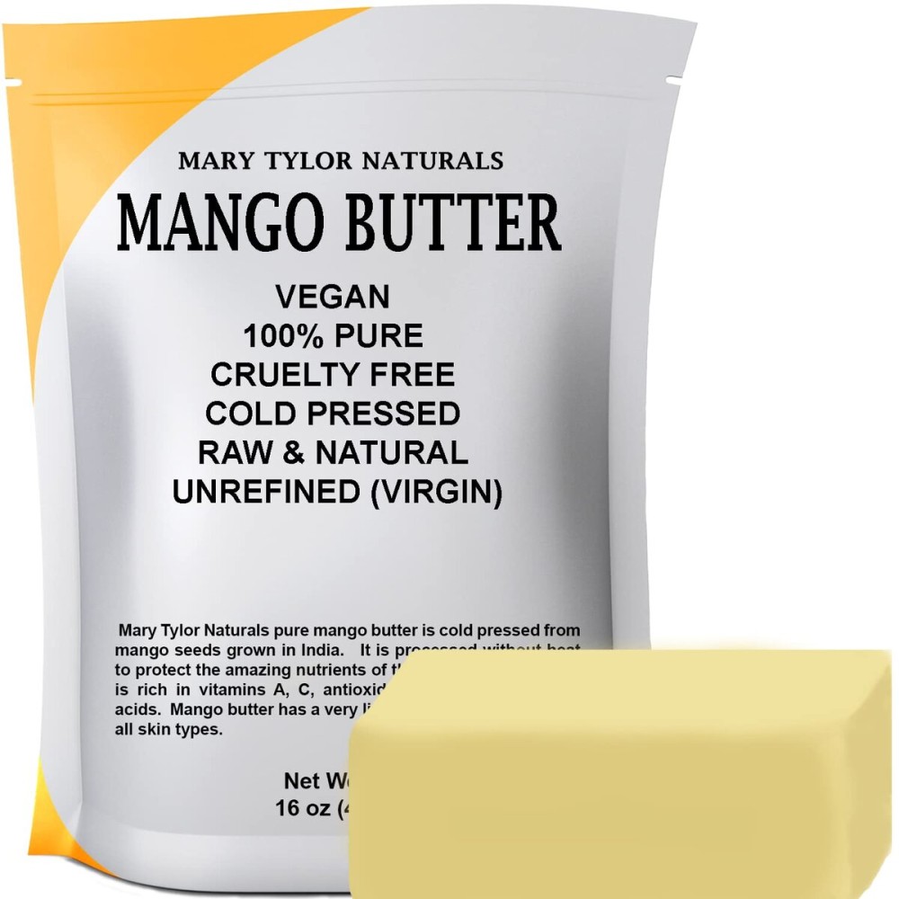 Mary Tylor Naturals Mango Butter 1 lb Cold Pressed, Unrefined,Raw Pure Mango Butter - Mary Tylor Naturals Mango Butter 1 lb Cold Pressed, Unrefined,Raw Pure Mango Butter -